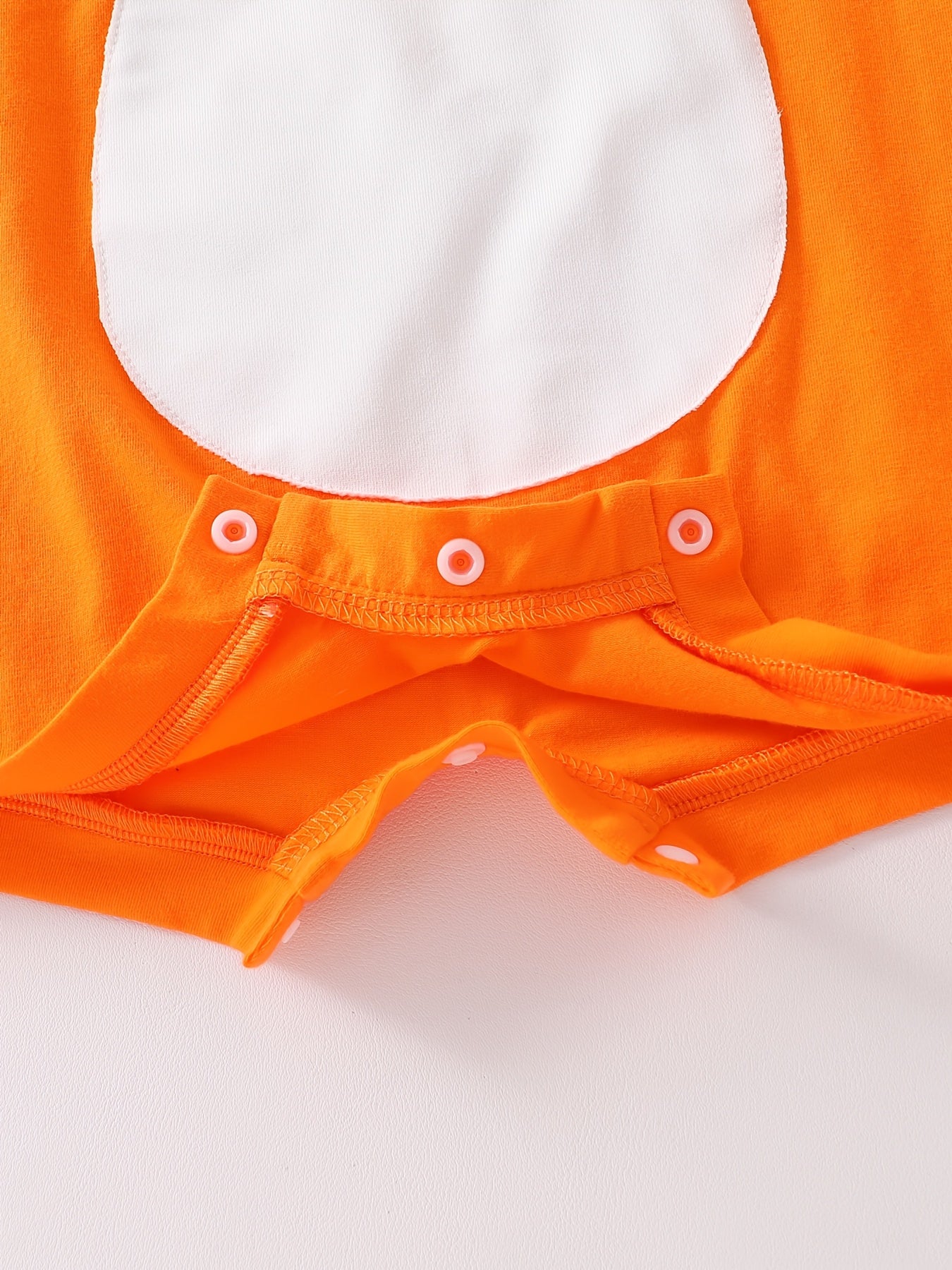 Combinaison bébé sans manches Orange Chien – Romper cartoon mignon avec oreilles 3D