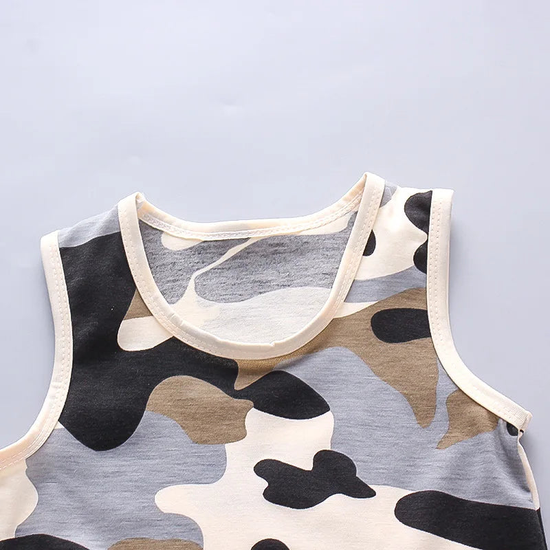 Ensemble d’été bébé garçon et fille – 2 pièces, tenue sport décontractée (12 mois à 5 ans) ✔ clair