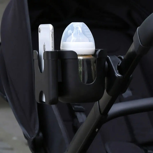 Porte-Gobelet Universel pour Poussette avec Support Téléphone – Support pour Biberon et Bouteille
