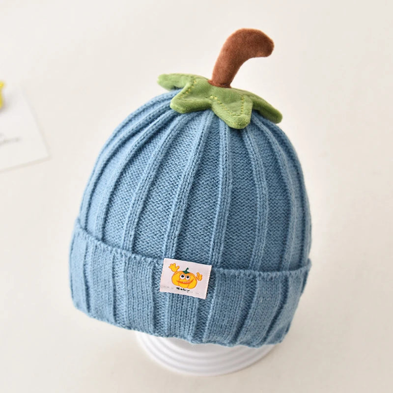 Bonnet d’Hiver Bébé Motif Citrouille – Chaud, Doux & Unisexe