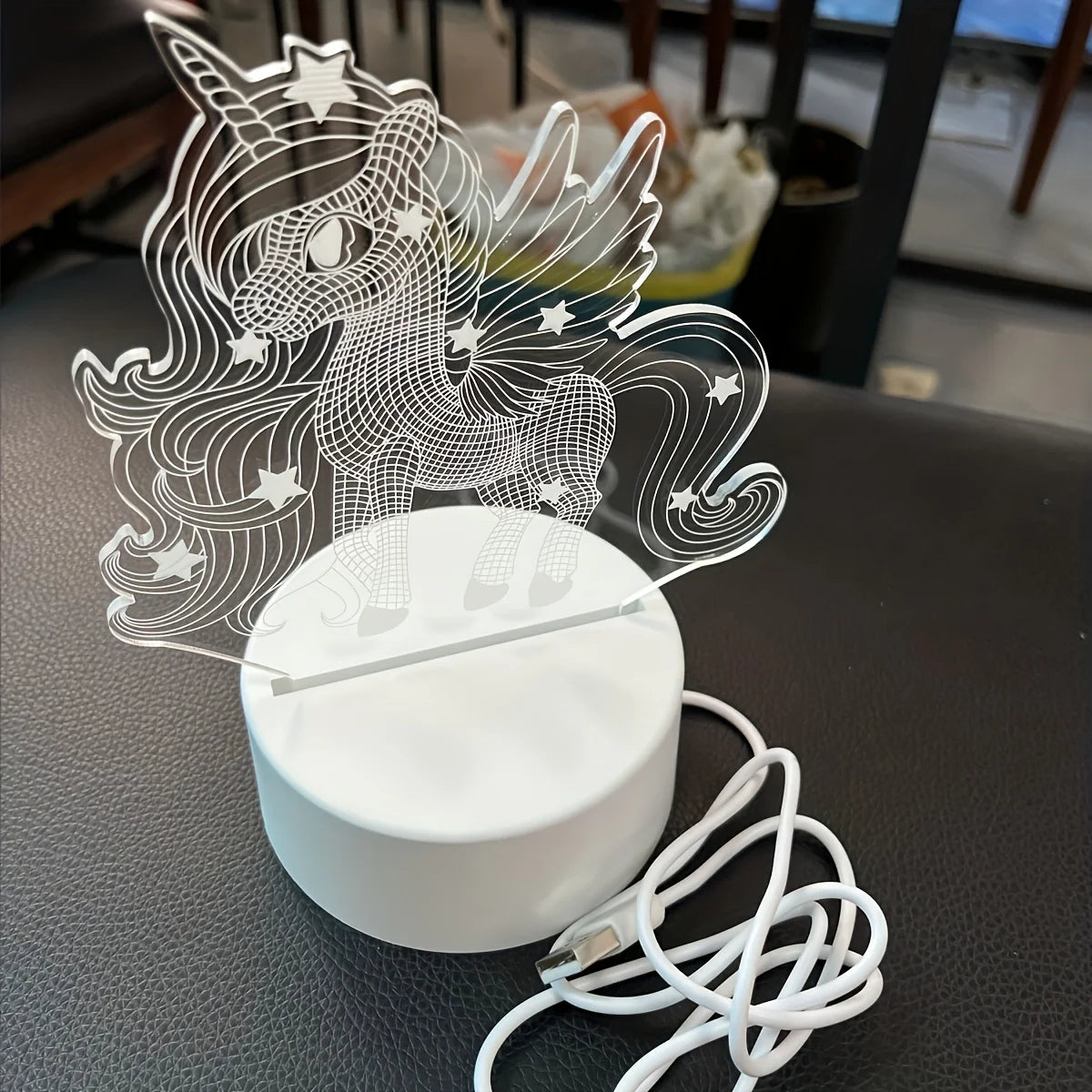Veilleuse 3D Licorne – 16 couleurs – Tactile & télécommande – Ambiance chambre enfant