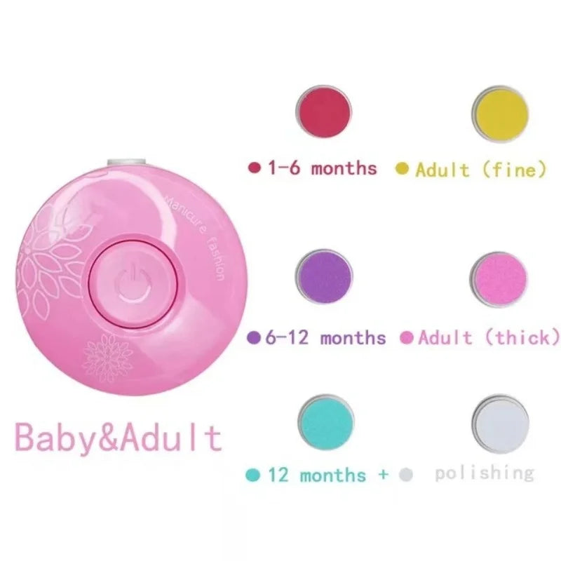 Kit manucure bébé électrique – Lime douce & sécuritaire – Pour nouveau-nés et bébés