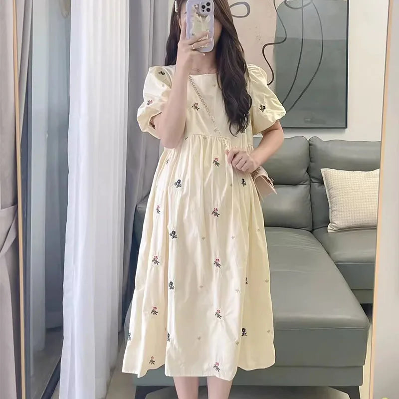 Robe Maternité Fleurie Élégance Printemps – Coupe Fluide Confort