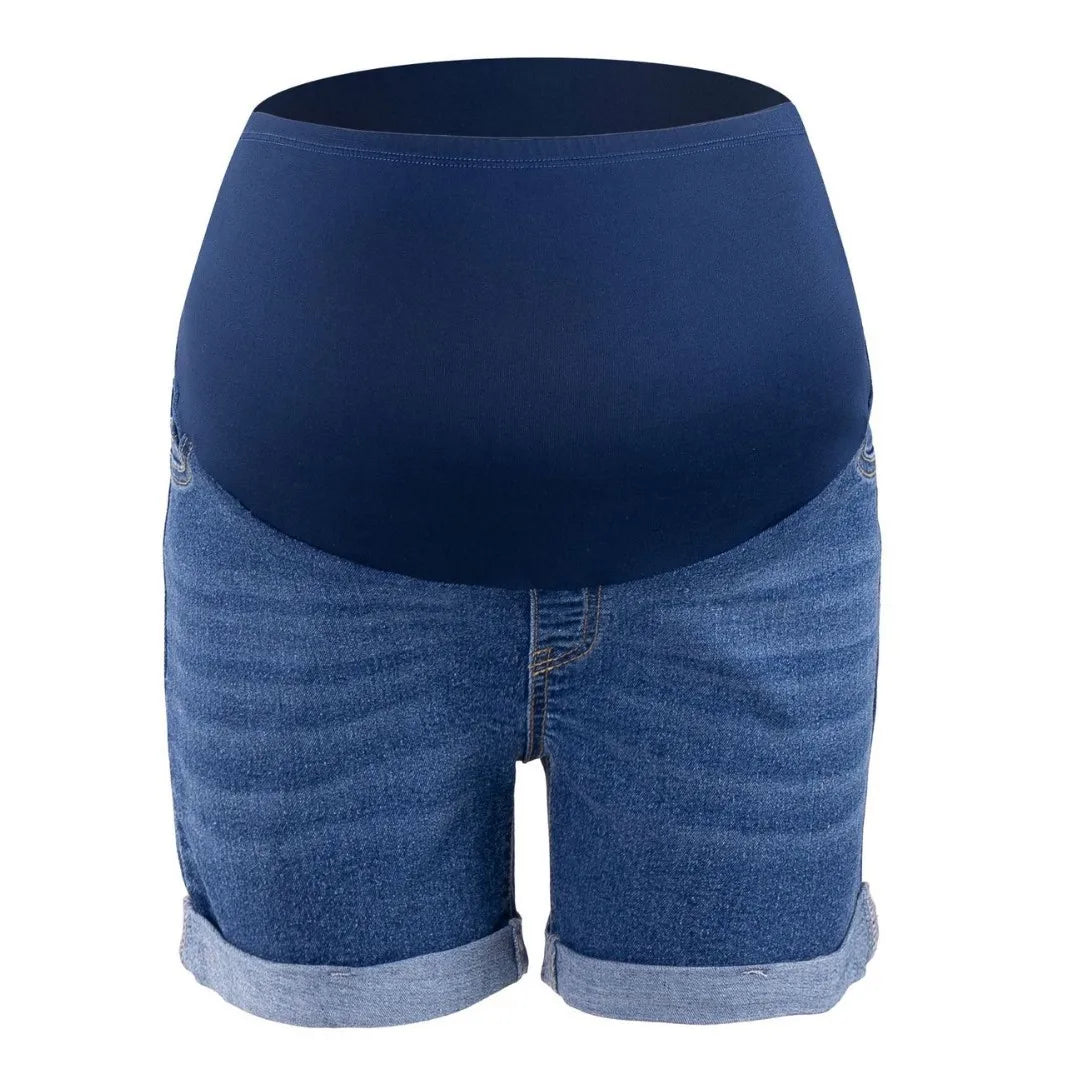 Short de Maternité en Jean – Confort d’Été pour Future Maman