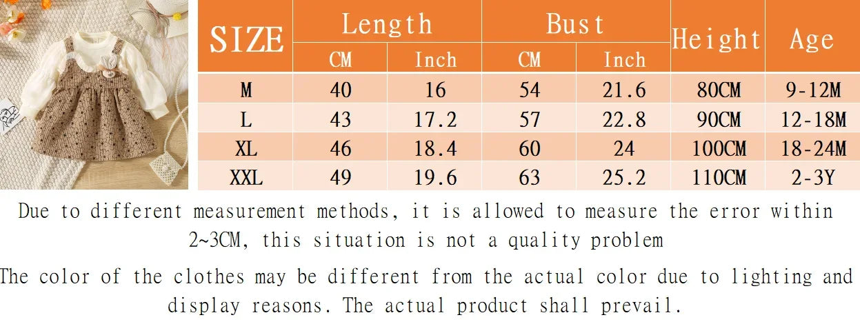 Robe Bébé Fille Élégante à Manches Longues – Dentelle & Broderie Lapin