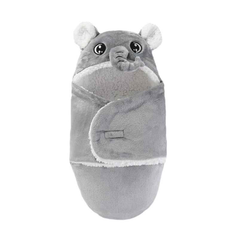 Couverture d’Emmaillotage Bébé Hiver – Flanelle Chaude avec Capuche