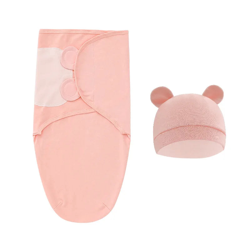 Barboteuse d'été pour bébés garçons et filles , ensemble de chapeaux/sac de nuit uniquement, couverture d'emmaillotage pour bébé, sac de couchage réglable pour nouveau-né, vêtements de nuit pour nourrissons 0-6M