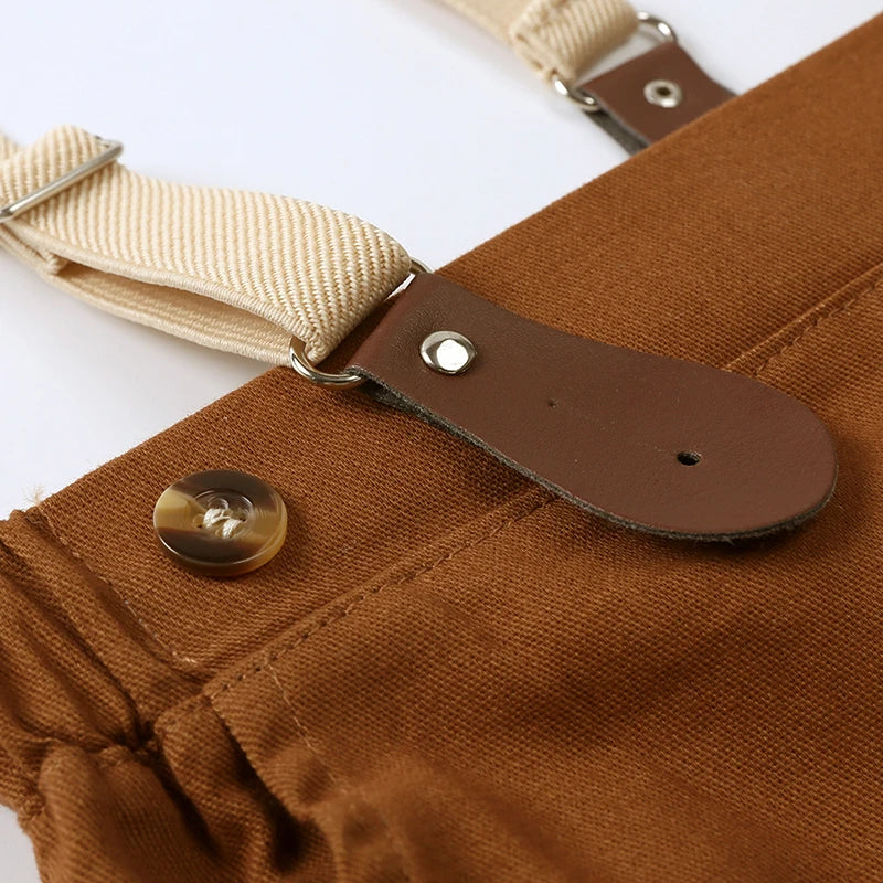 Ensemble bébé garçon vintage – Body, bretelles & pantalon (avec nœud papillon)