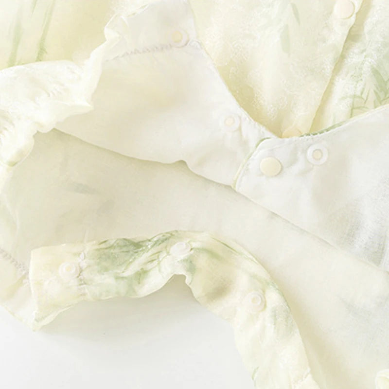 Combinaison bébé fille style Cheongsam chinois – Motif panda – 0 à 24 mois