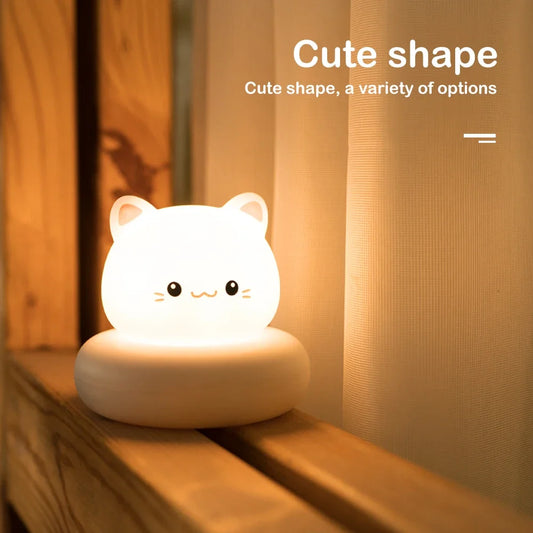 Veilleuse Animaux Bébé – Lampe de Nuit Douce (Canard, Ours, Lapin, Chat)
