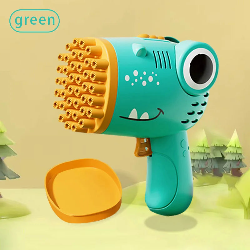 Machine à Bulles de Dinosaure à 40 Trous, Pistolet Électrique, Jouet pour ixde Mariage en Plein Air (sans Eau à Bulles)