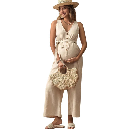 Combinaison de maternité élégante et confortable – Tenue grossesse légère pour future maman | Collection Maman
