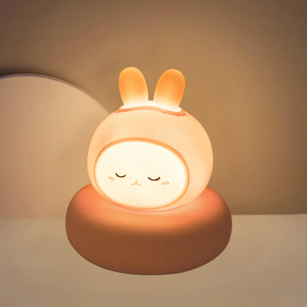 Veilleuse Animaux Bébé – Lampe de Nuit Douce (Canard, Ours, Lapin, Chat)