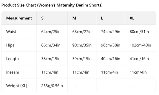 Short de Maternité en Jean – Confort d’Été pour Future Maman