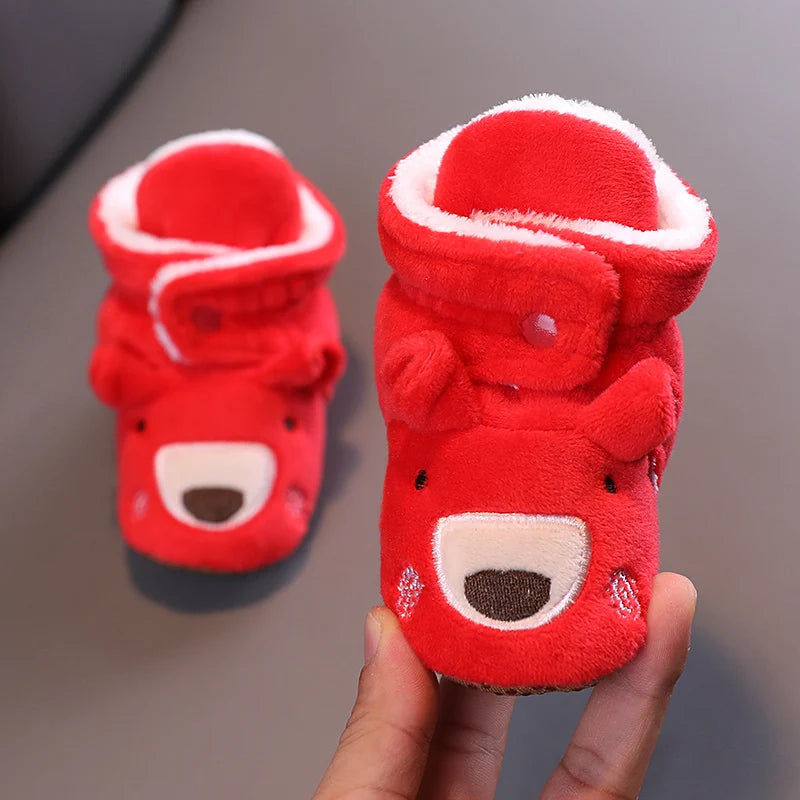 Chaussons Bébé Hiver Antidérapants – Semelle Souple Coton | Garçon & Fille