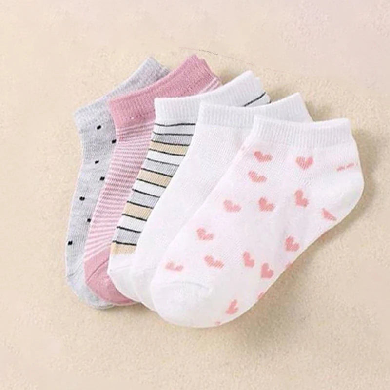 Lot de 10 paires de chaussettes adorables pour enfants – Confort doux, respirant, filles & garçons (3 à 12 ans)