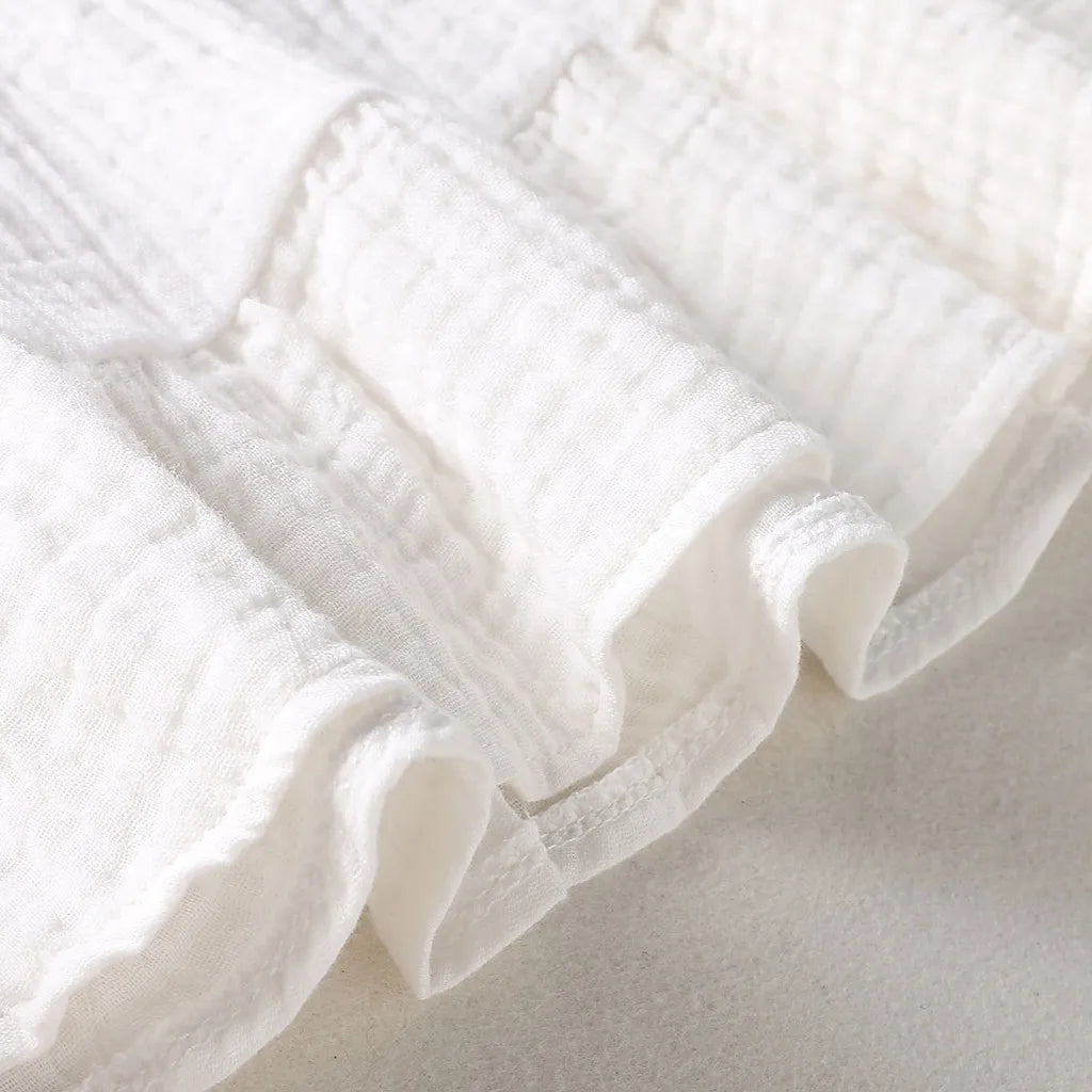 Robe Blanche Brodée Bébé & Fille – Style Bohème | 7–12m à 4–6 ans