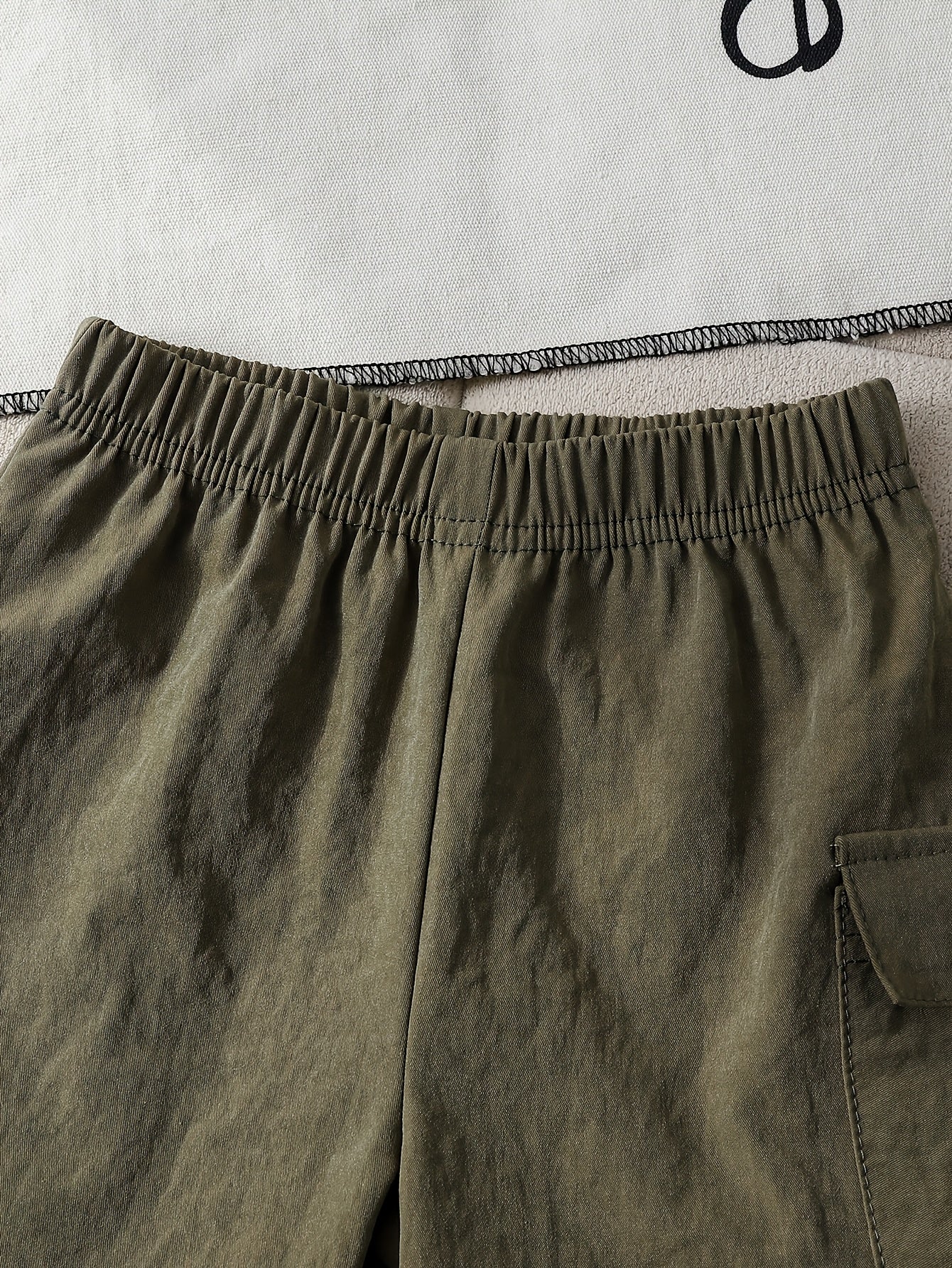 Ensemble été garçon 2 pièces – T-shirt à motif animal avec short patchwork et capuche