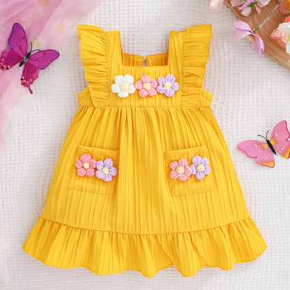 Robe Soleil Fleurie Bébé Fille – Douceur d’Été