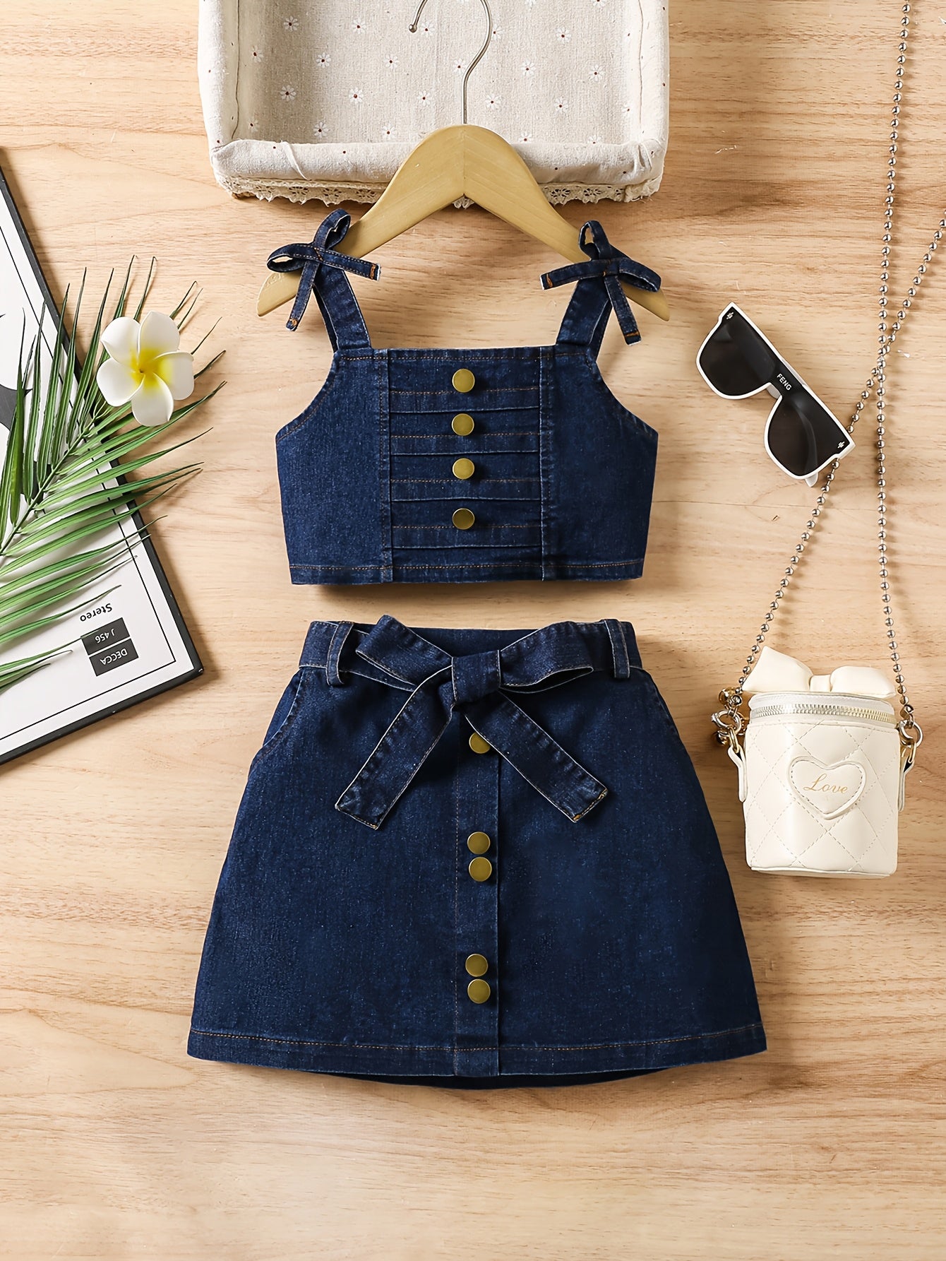 Ensemble jupe & haut en denim – Petite Demoiselle Chic