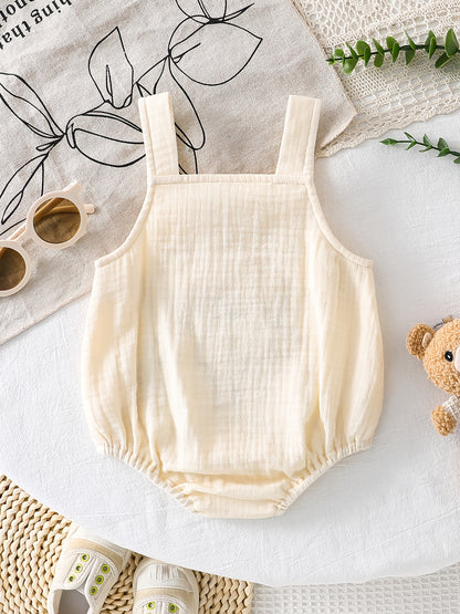 Barboteuse bébé ours 3D – Salopette douce unisexe, confort printemps-été