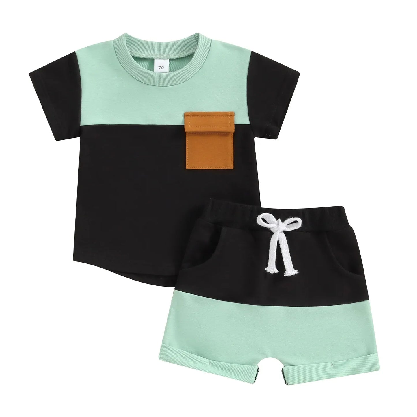 Ensemble d’été bébé garçon 2 pièces – T-shirt à manches courtes & short confortable (6 à 36 mois)