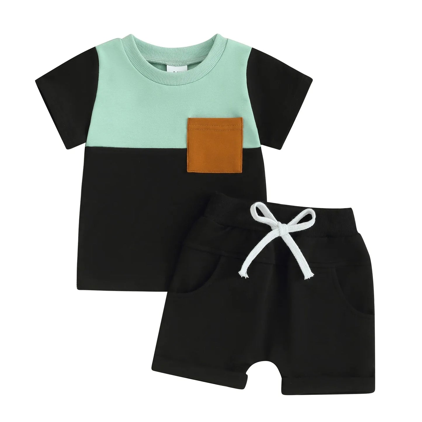 Ensemble d’été bébé garçon 2 pièces – T-shirt à manches courtes & short confortable (6 à 36 mois)