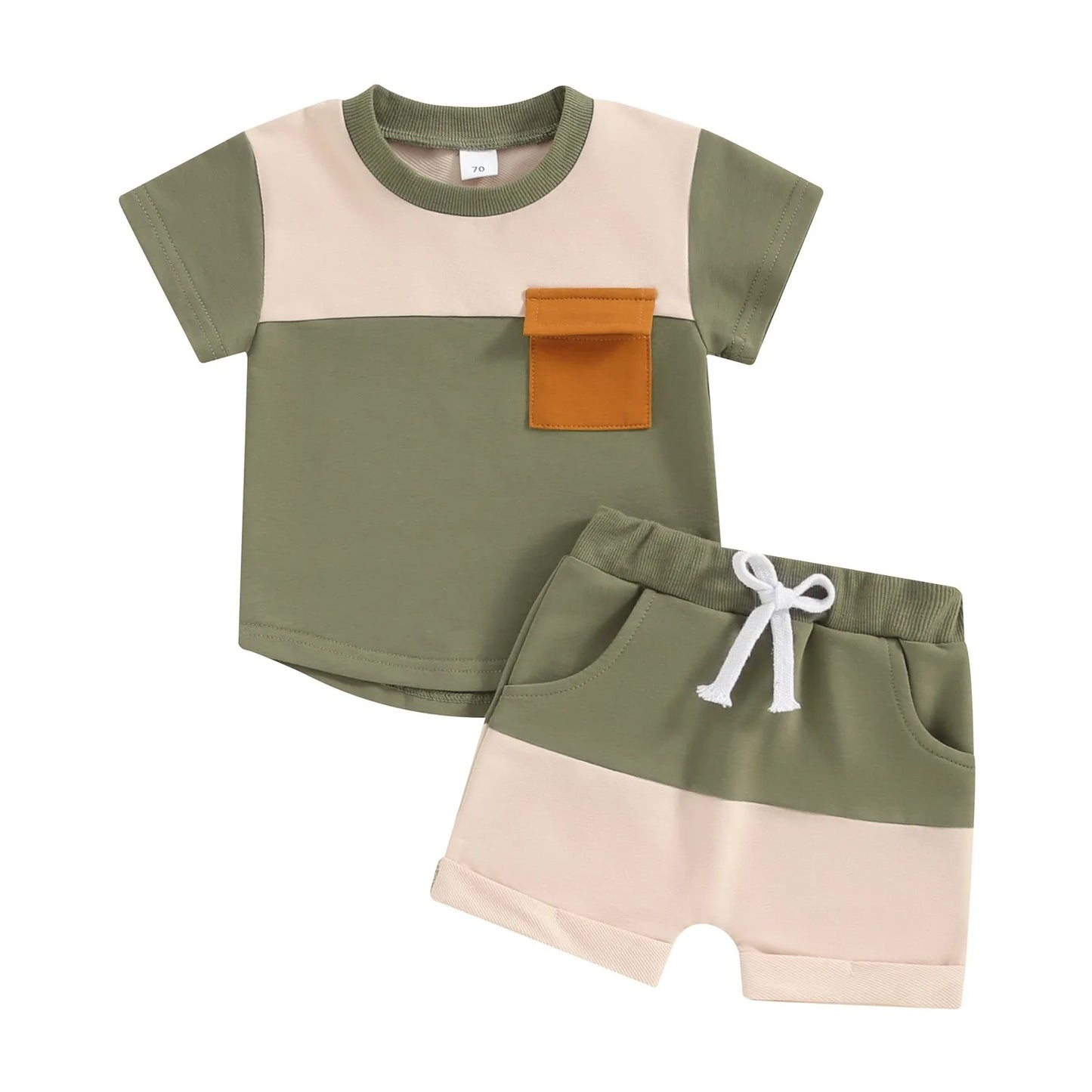 Ensemble d’été bébé garçon 2 pièces – T-shirt à manches courtes & short confortable (6 à 36 mois)
