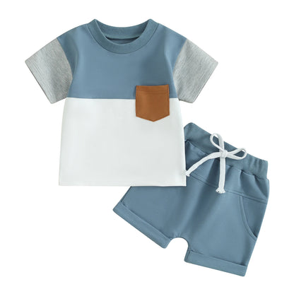 Ensemble d’été bébé garçon 2 pièces – T-shirt à manches courtes & short confortable (6 à 36 mois)