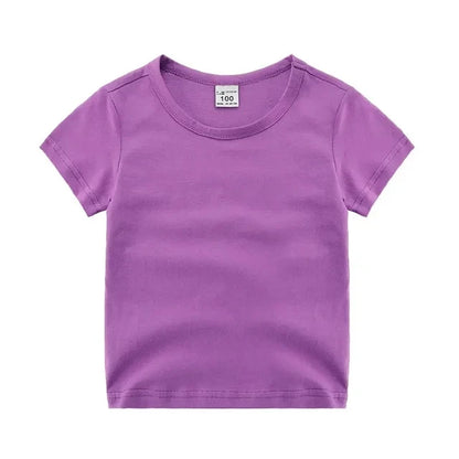 T-shirt d’été enfant unisexe en coton doux – Coupe classique