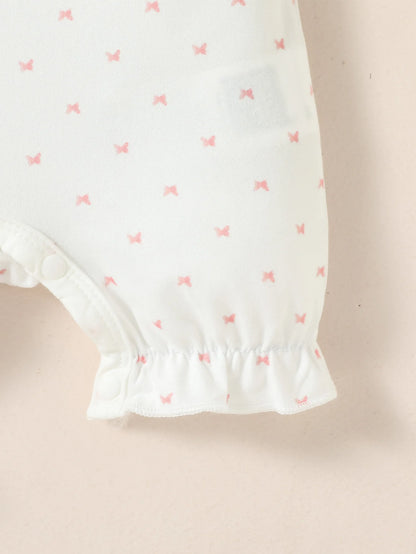 Barboteuse bébé fille sans manches – Imprimé éléphant & étoiles – Douce et confortable (0–12 mois)