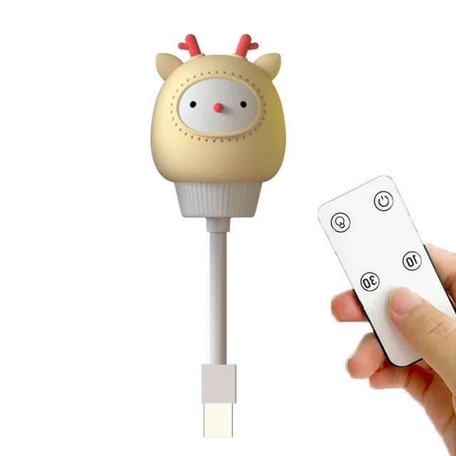 USB dessin animé mignon veilleuse avec télécommande bébés chambre décorative alimentation lumière chevet Tabe lampe cadeaux de noël pour les enfants