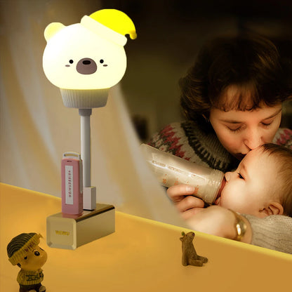 USB dessin animé mignon veilleuse avec télécommande bébés chambre décorative alimentation lumière chevet Tabe lampe cadeaux de noël pour les enfants