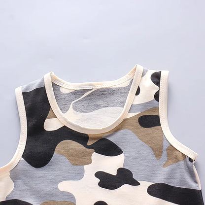 Ensemble d’été bébé garçon et fille – 2 pièces, tenue sport décontractée (12 mois à 5 ans)  ✔ clair