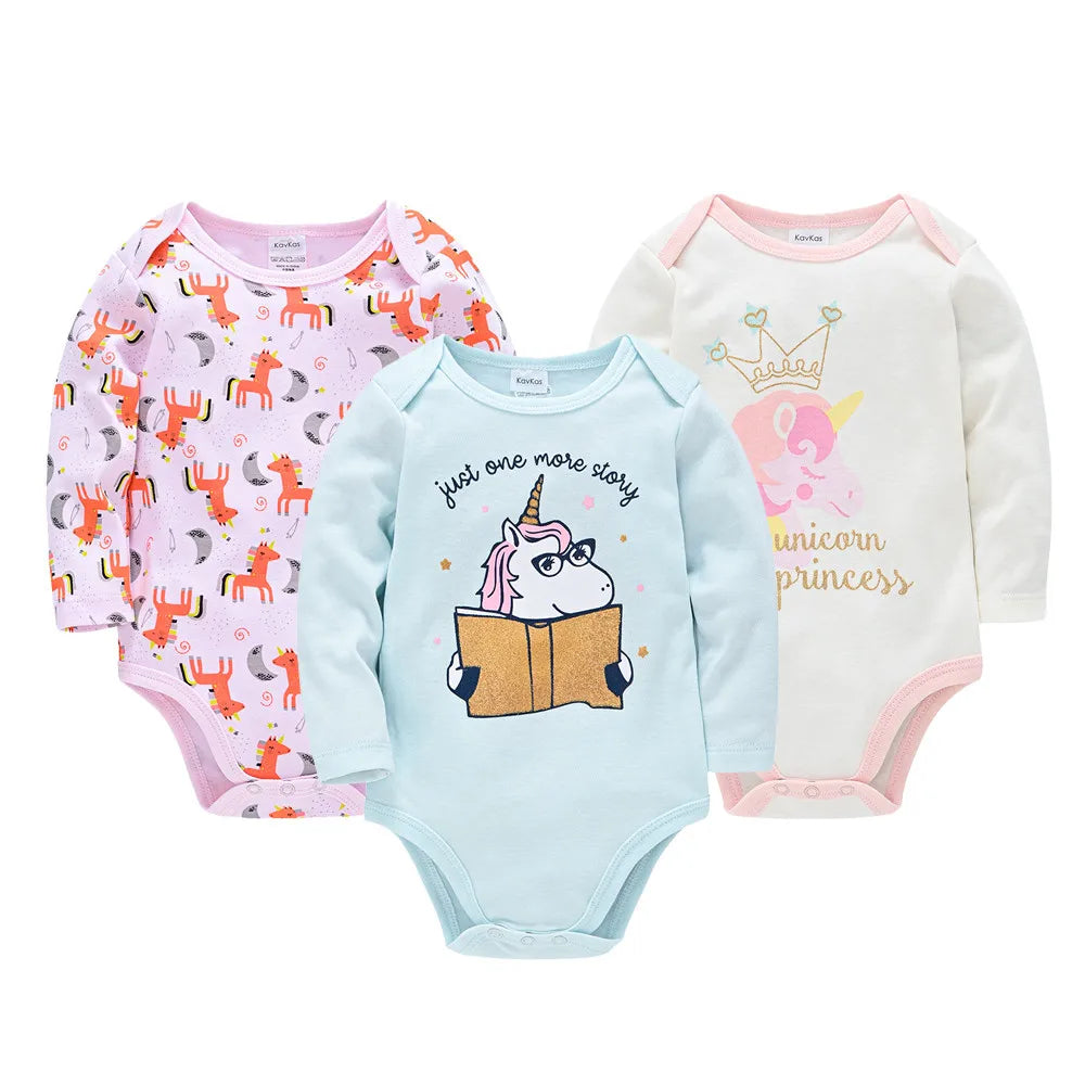 Ensemble Bébé Unisexe – Lot de Bodys en Coton Doux