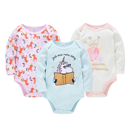 Ensemble Bébé Unisexe – Lot de Bodys en Coton Doux