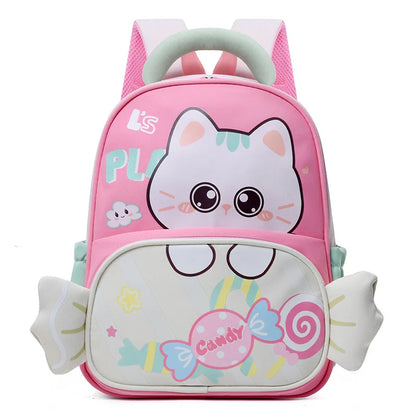 Sac à dos enfant imperméable – Motif chat cartoon – Léger et confortable