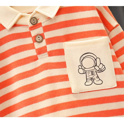 Ensemble 2 Pièces Enfant Rayé – Haut à Manches Longues & Pantalon en Jean