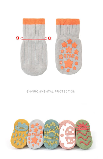Chaussettes Bébé Antidérapantes – Douces, Sécuritaires & Ultra Mignonnes