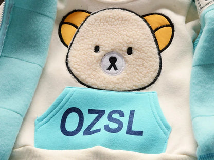 Ensemble Bébé 3 Pièces Douillet – Capuche & Pantalon (Unisexe)