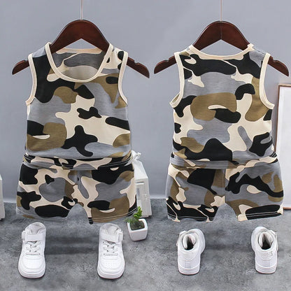 Ensemble d’été bébé garçon et fille – 2 pièces, tenue sport décontractée (12 mois à 5 ans)  ✔ clair