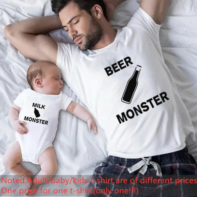 T-Shirt Assorti Père & Enfant – Tenue Famille Matching (Papa & Bébé)