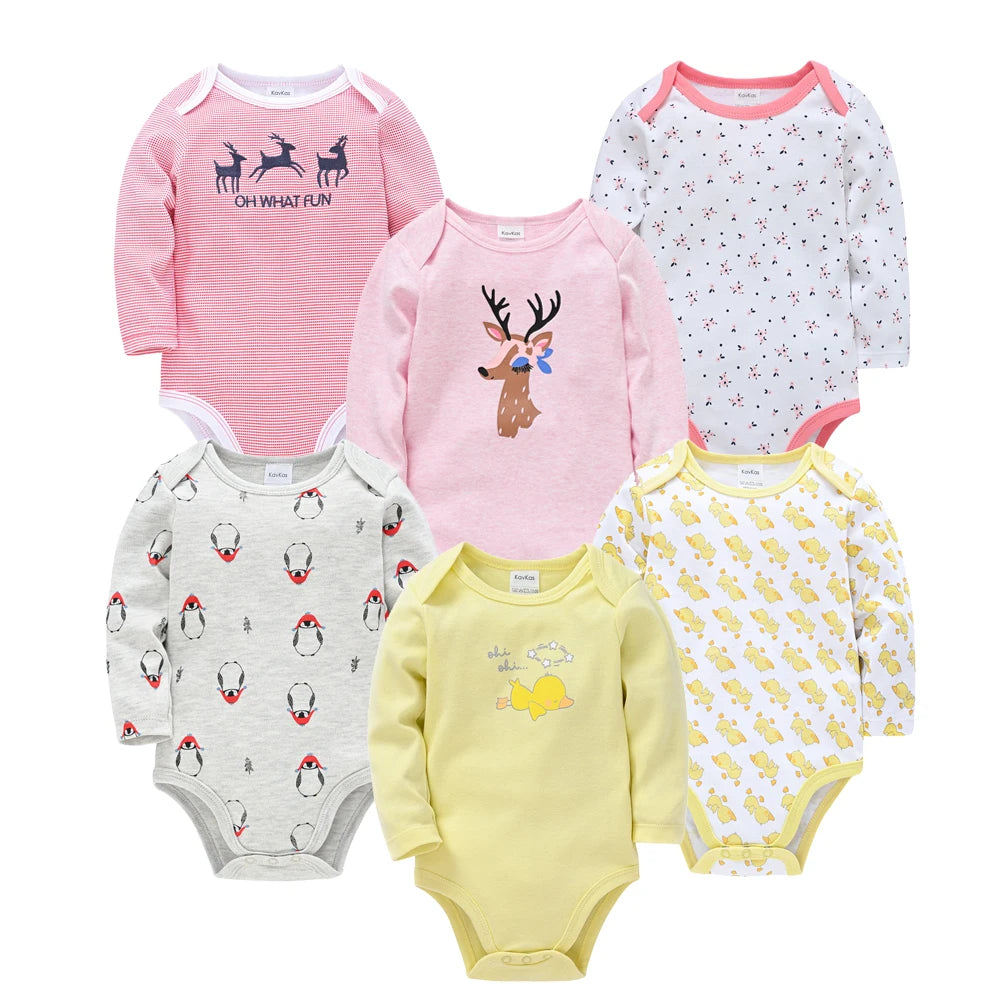 Ensemble Bébé Unisexe – Lot de Bodys en Coton Doux