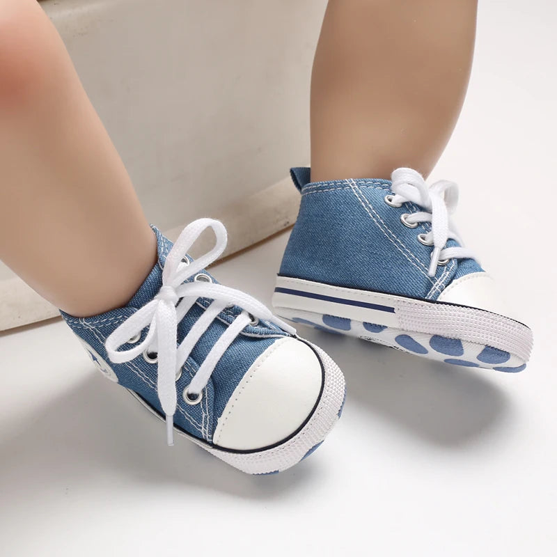 Baskets bébé en toile – Premiers pas confortables & antidérapants
