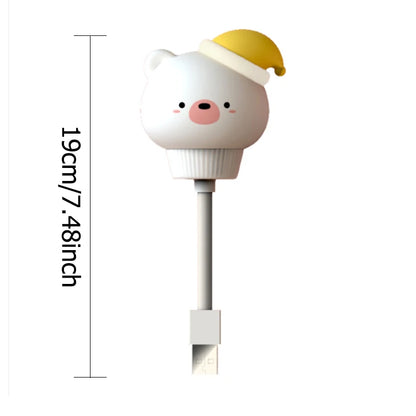 USB dessin animé mignon veilleuse avec télécommande bébés chambre décorative alimentation lumière chevet Tabe lampe cadeaux de noël pour les enfants