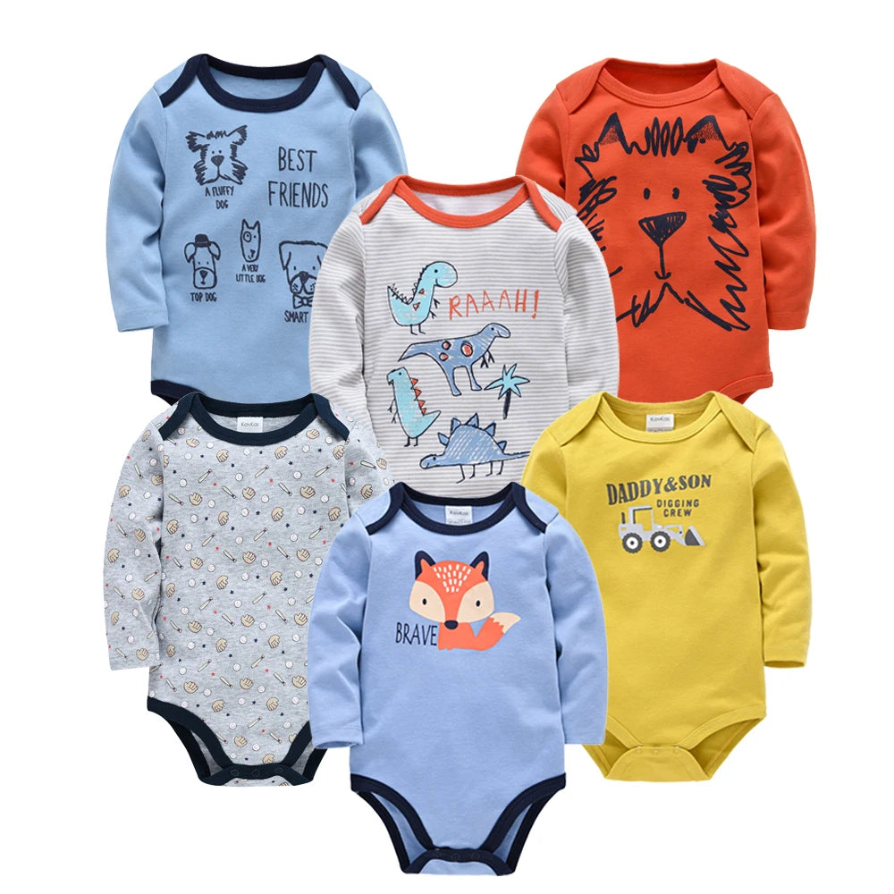 Ensemble Bébé Unisexe – Lot de Bodys en Coton Doux