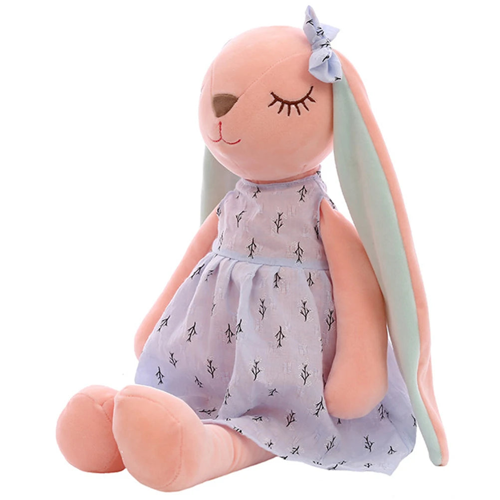 35CM mignon dessin animé longues oreilles lapin poupée bébé doux jouets en peluche pour enfants lapin dormir compagnon peluche animaux jouets nourrissons