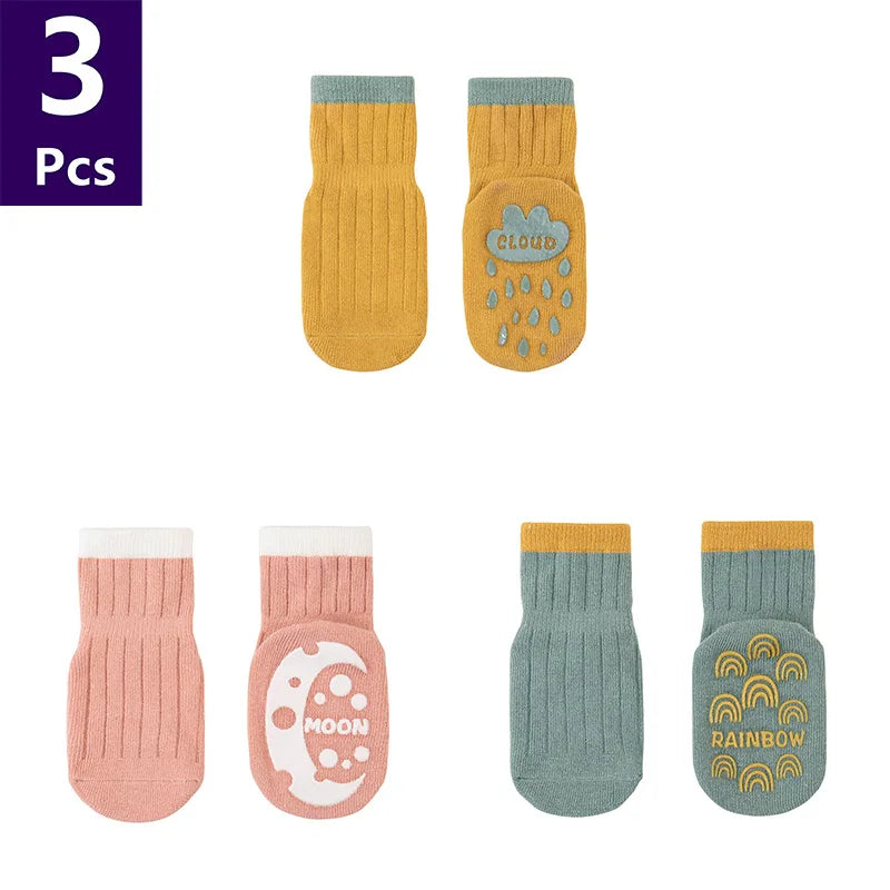Chaussettes Bébé Antidérapantes – Douces, Sécuritaires & Ultra Mignonnes