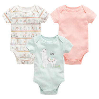 Lot de Bodies Bébé en Coton – 3 ou 6 Pièces – Manches Courtes Été
