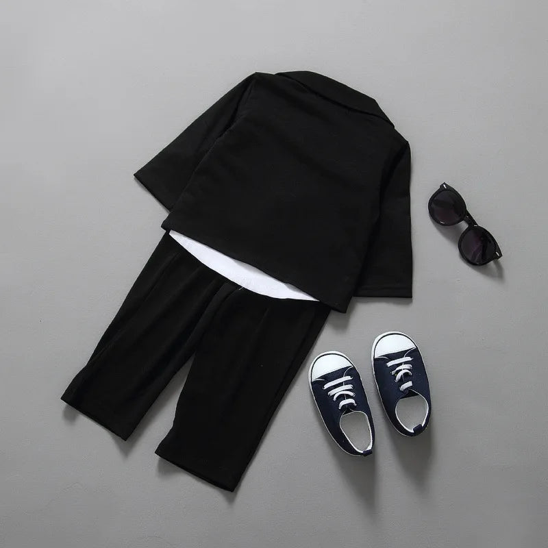 Ensembles de vêtements pour bébé, barboteuse pour garçon, vêtements pour tout-petits, t-shirt, pantalon, ensembles pour bébé